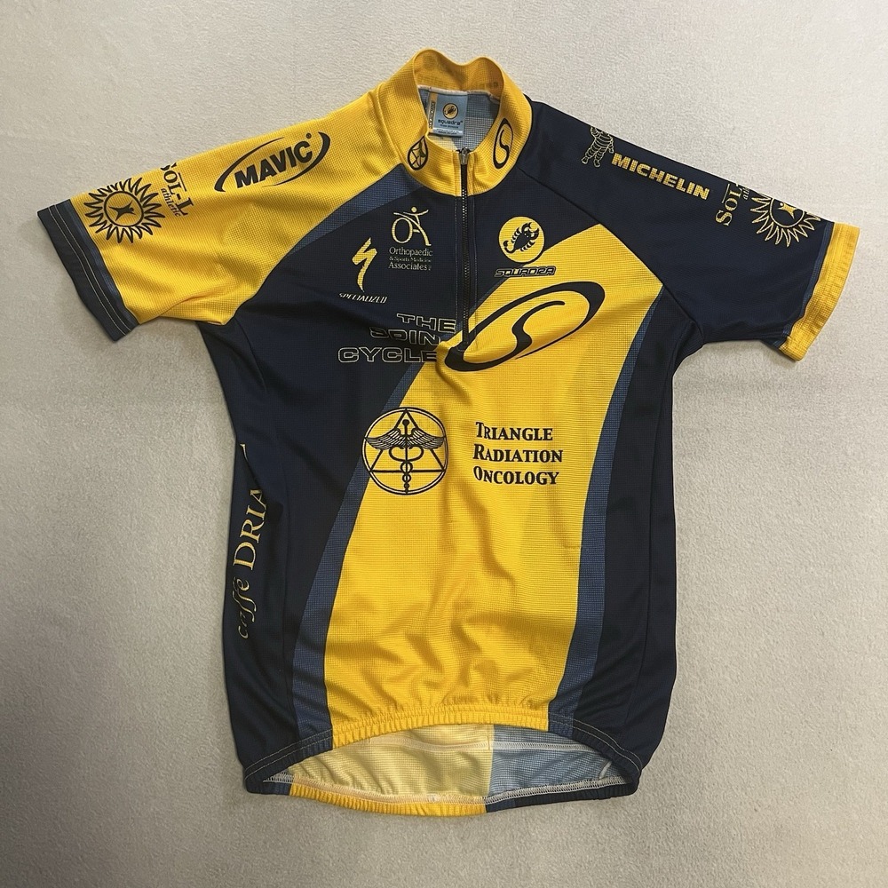 Vintage Squadra 1/4 Zip Jersey Men's Medium Short Sleeve The Spin Cycle